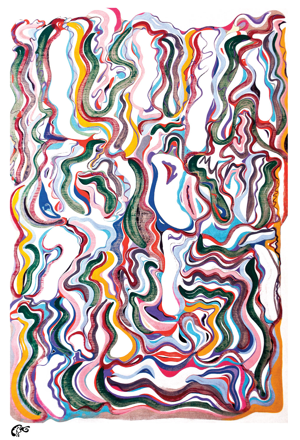Lesny JN Felix –– Bold Waves on White Background