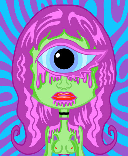 Green Cyclops Girl - Karl Kotas