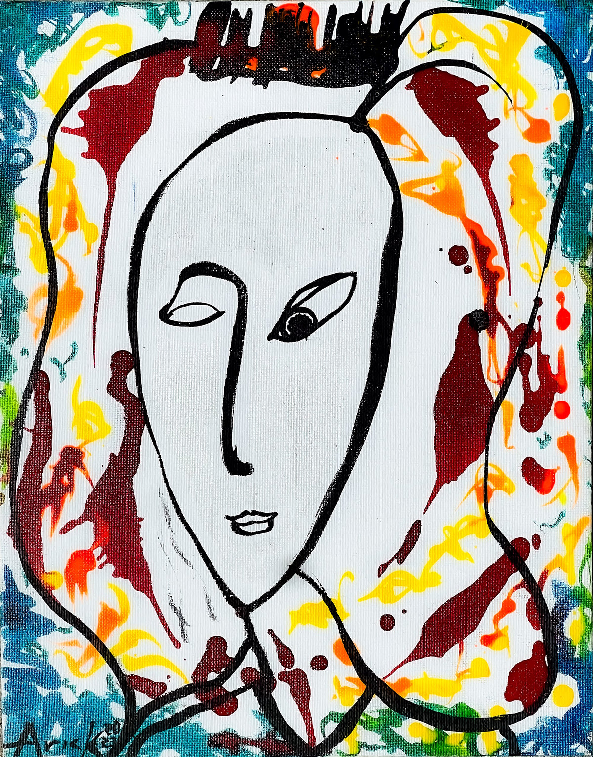 Reine Triumphante, 2023, painting on canvas by Arick Moriartsy