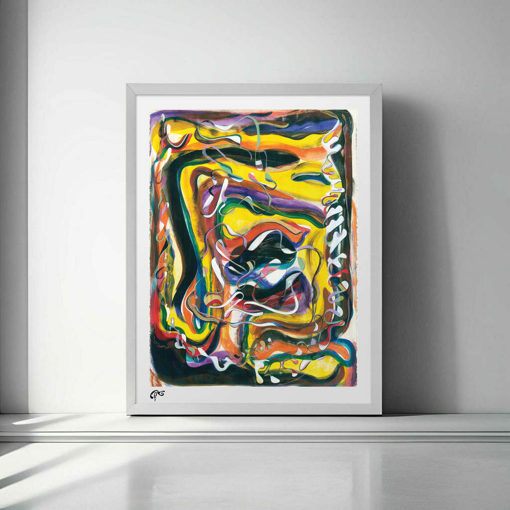 Lesny JN Felix –– Yellow Waves on Black Pigment