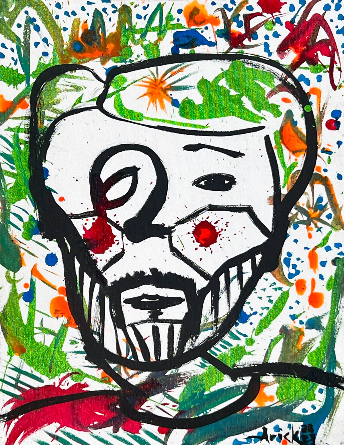 Unhinged, 2023, painting on canvas by Arick Moriartsy