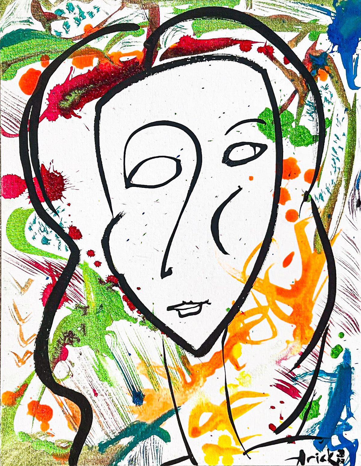 Jeune Fille, 2023, painting on canvas by Arick Moriartsy
